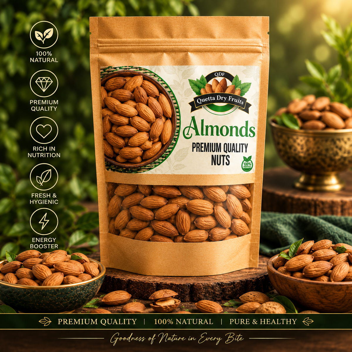 Premium Quality Without Sheel Almonds (Badam) – Quetta Dry Fruits