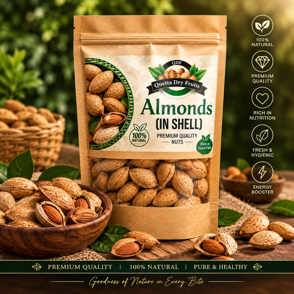 Premium Quality Almonds (Badam) – Quetta Dry Fruits