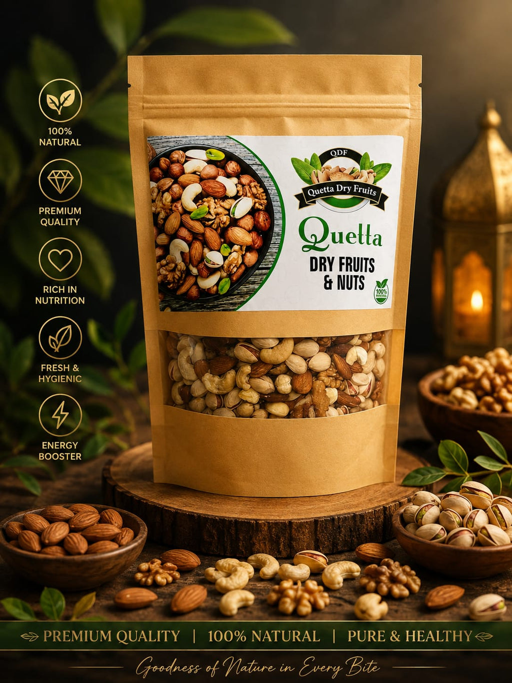 Premium Quetta Mix Dry Fruits -100% Natural -750g